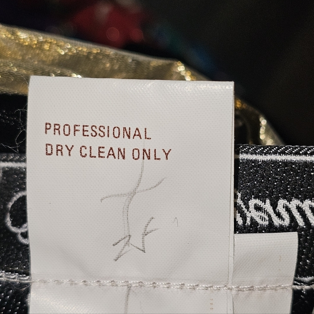 Vintage Morton Myles Saks Velvet Gold Bow Metallic Floral Cocktail Dress Sz S - Picture 11 of 15